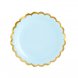 Assiett, babybl med guldkant - 6st, 18cm