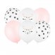 Ballonger Katter, Rosa/Vit - 6st