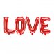Ballong LOVE, Rda bokstavsballonger - 140x35cm (flyger ej)