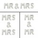 Ballong Mr&Mrs/Mr&Mr/Mrs&Mrs (1st extra S), Silver Bokstavsballong - 35 cm. Kan ej fyllas med helium. Flyger ej.