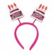 Diadem Happy Birthday, Rosa med fdelsedagstrta