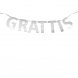 Girlang Grattis, Silver - 10cm x 2m