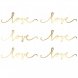 Bordsdekoration Love, Guld - 6st, ca. 6x15cm