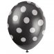 Ballonger Svarta med vita prickar - 6st