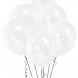 Ballonger med vit konfetti - 6st