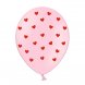 Ballonger Babyrosa med hjrtan -  30cm