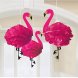 Flamingo Pom Poms, Hngande Dekoration - 3st, 49cm
