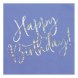 Servetter HBD Bl/Lila - 20st, 33x33cm