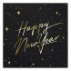 Happy New Year, Svarta servetter - 20st, 33x33cm