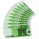 Servetter 100 Eurosedlar - 10st, 33x33cm/16,5x8cm