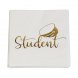 Servetter Student, Vit/Guld - 16st, 25x25cm