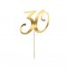 Trtdekoration ''30'', guld - 20.5cm