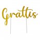 Grattis, Trtdekoration Guld - ca. 16x23cm