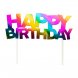 Happy Birthday, Trtdekoration Regnbgsfrgad - 17x15cm