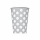 Pappersmugg Silverprickig - 6st, 355ml