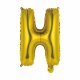 Bokstavsballong Guld H - 41cm