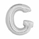 Bokstavsballong Silver G - 86cm