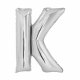 Bokstavsballong Silver K - 86cm