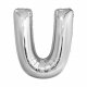 Bokstavsballong Silver U - 86cm