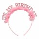 Diadem \"Its my birthday\" Rosa