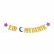 Girlang Eid Mubarak, Guld - 2,4m x 11cm