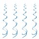 Hngande dekoration/Swirls Bl - 8st