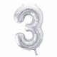 Sifferballong Silver No.3 - 86cm