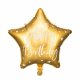 Stjrna Guld \"HBD\" Folieballong - 40cm