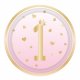 Tallrik 1r Rosa/Guld - 8st, 23cm