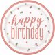 Tallrik HBD Rosa - 8st, 23cm