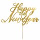 Trtdekoration Happt New Year - 24cm