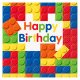 Servetter HBD Block Party - 16st, 33x33cm