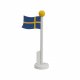 Bordsflagga svenska flaggan - 14cm