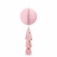 Honeycomb med tassels, Rosa Takdekoration - 70cm