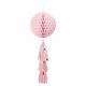 Honeycomb med tassels, Rosa Takdekoration - 70cm