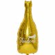 Student Champagneflaska, Guld Folieballong - 94cm