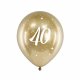 Ballonger 40 r, Guld - 6st, 30cm