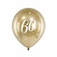 Ballonger 60 r, Guld - 6st, 30cm