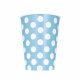 Pappersmugg Ljusbl Prickig - 6st, 354ml