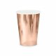 Pappersmugg Rosguld metallic - 6st, 220ml