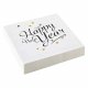 Servetter Happy New Year, Vita - 20st, 33x33cm