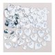 Konfetti Silverhj�rtan, Blandade storlekar - 14g
