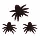 Spindlar dekoration, Svarta och ludna - 3st, 10cm