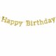 Girlang Happy Birthday Svart/Guld - Jumbo size, 21cm x 4m