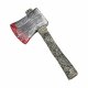 Yxa i plast, med blod - 30cm