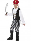 Pirat Kostym, Barn Maskeraddrkt, Strl S