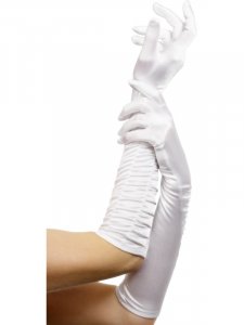  Temptress Gloves White, Long  46cm/18 inches 