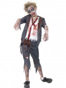 Zombie Skolpojke,  Barn Maskeraddrkt Halloween , Strl Tonr 13+