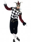 Kostym, Joker Harlequin, Strl L Vuxen Maskeraddrkt Halloween
