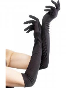  Gloves, Black, Long, 52cm/20.5 inches 
